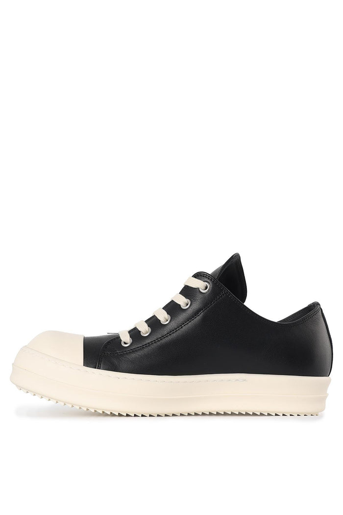 Rick Owens Extreme Low Sneakers Black Milk Leather Low-Top