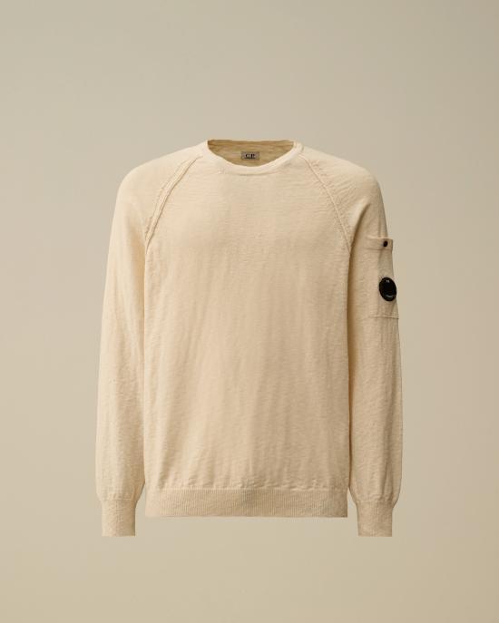 CP Company Frozen Dew Round Neck Knit Sweater for Men 20 CMKN 106 A110373