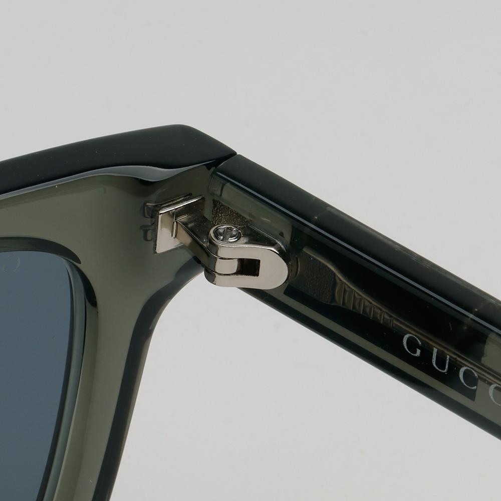 GUCCI Gray Transparent Acetate Wayfarer Sunglasses GG1116S 003