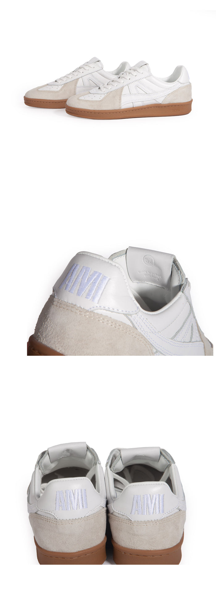 AMI Tennis Low-Top Sneakers Unisex White Canvas