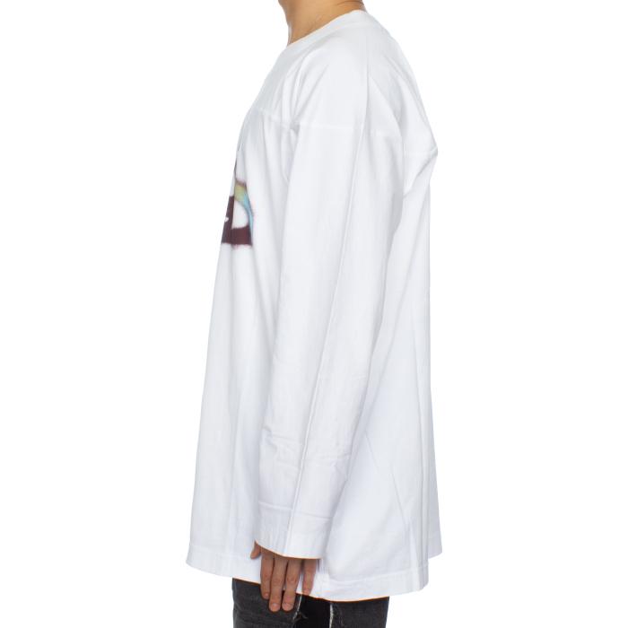 Vivienne Westwood Spray Print Oversized Long Sleeve T-Shirt Men White