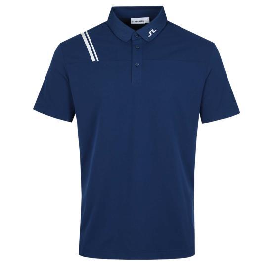 J LINDEBERG Estate Blue Performance Polo Shirt for Men GMJT16387 O341