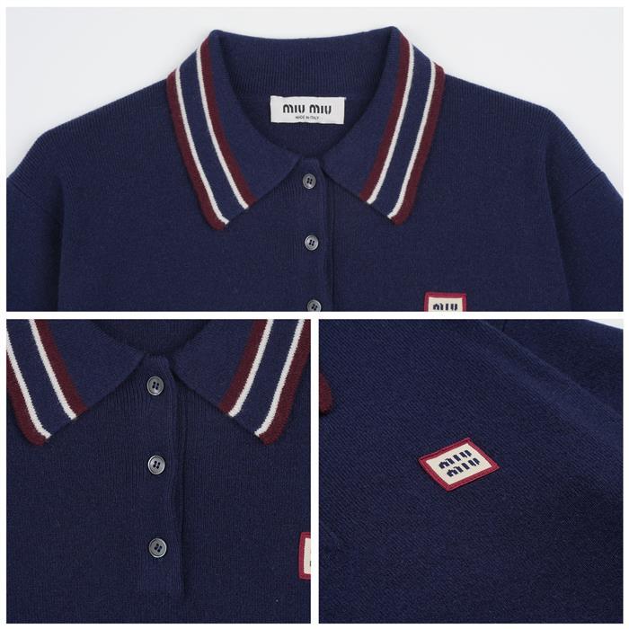 Miu Miu Wool Cashmere Polo Sweater MMLA28 158Z F0124