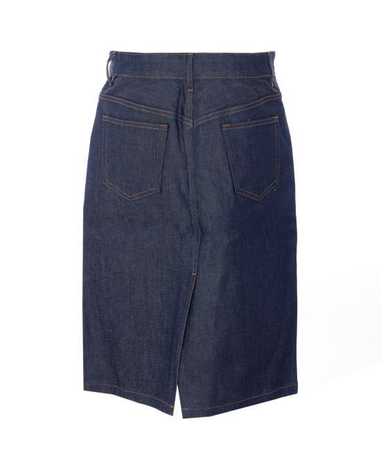 A.P.C. Indigo Denim Rizi Midi Skirt COGDFF06503IAI