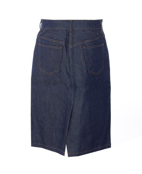 A.P.C. Indigo Denim Rizi Midi Skirt COGDFF06503IAI