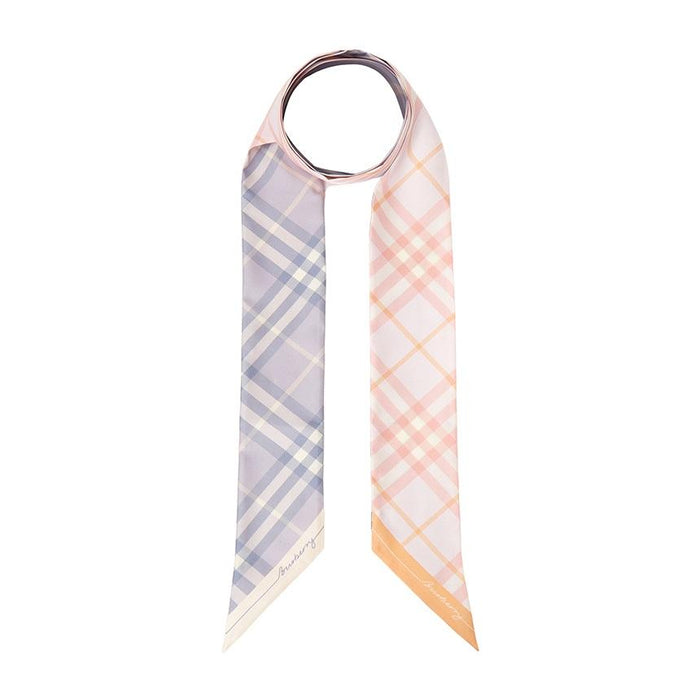BURBERRY Check Silk Skinny Scarf 8110364