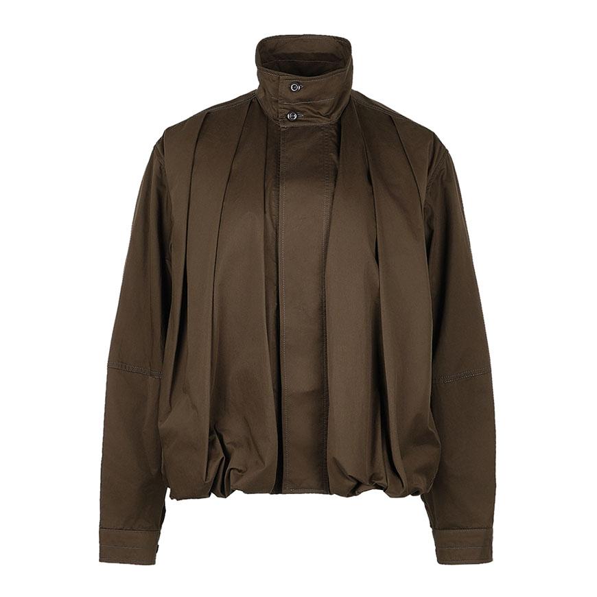 Lemaire Women’s Soft Pleated Blouson Jacket Gray