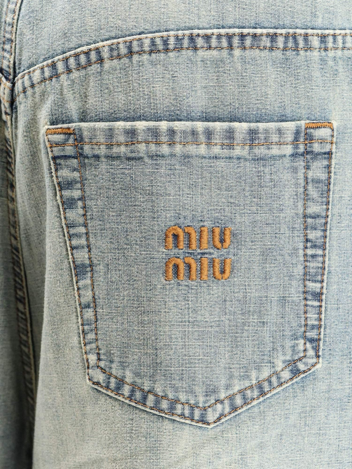 Miu Miu Blue Denim Jeans Women’s Straight-Leg Pants