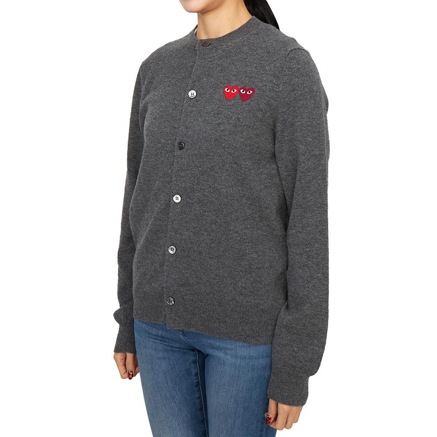 Comme des Garcons Double Heart Logo Unisex Cardigan AX N057 051 3