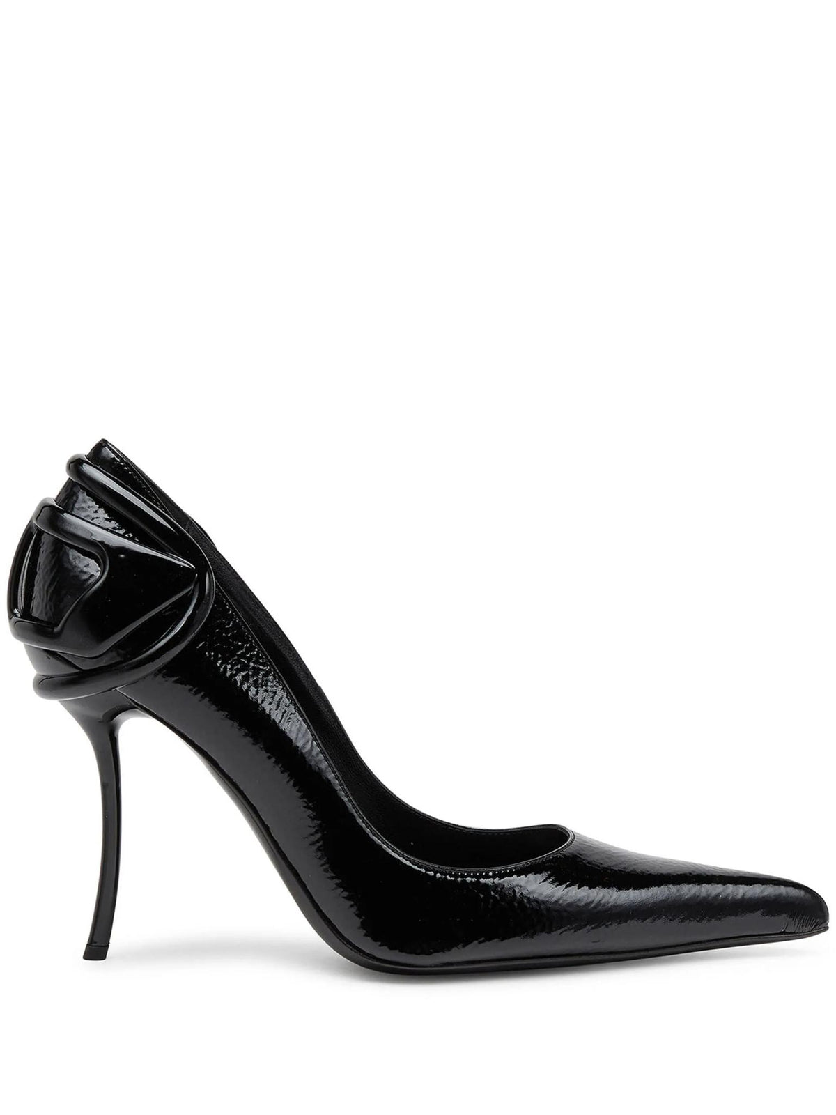 DIESEL Black Leather Mary Jane Pumps