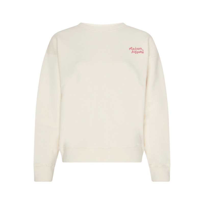 Maison Kitsune Handwriting Fleece Crewneck Sweatshirt for Wo MW00314 KM0307 P705