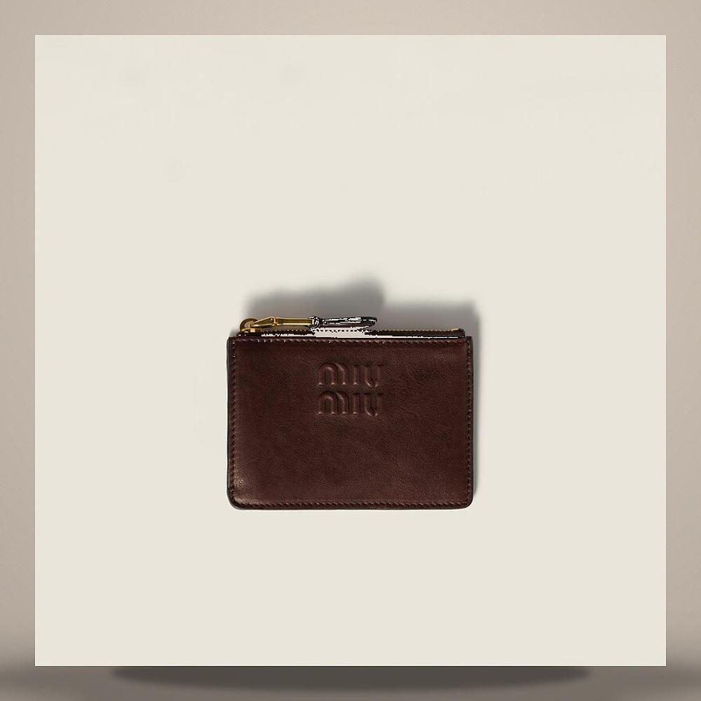 Miu Miu Nappa Leather Card Holder Navy 5MC093 AEFX F0NBL
