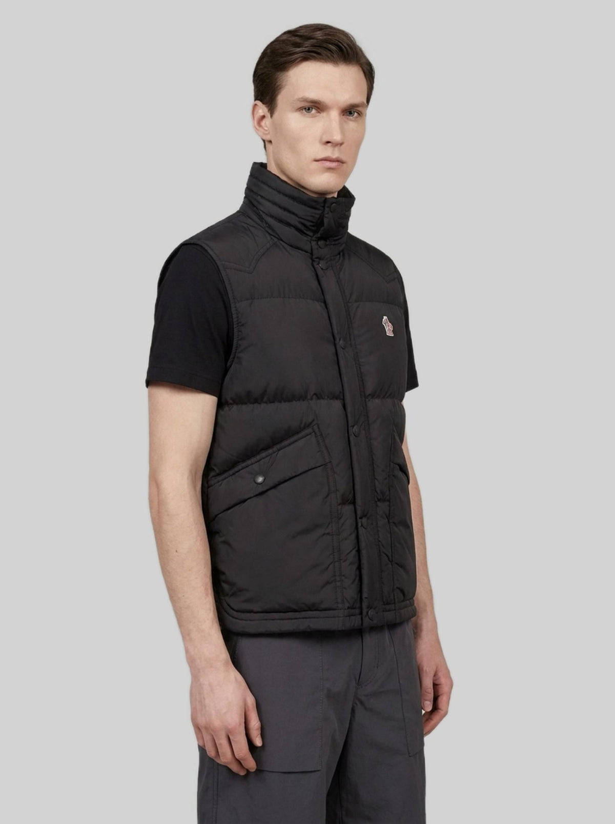 Moncler Black Quilted Down Puffer Vest Men's Outerwear
