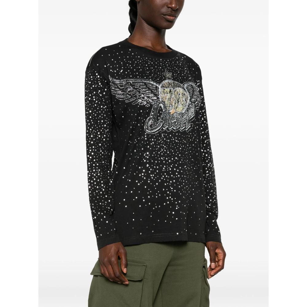 DIESEL Long Sleeve Sweatshirt Women’s Black Cotton Top
