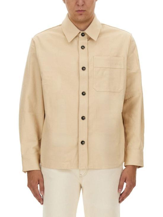 A.P.C. Basile Brodee Poitrine Overshirt Men’s Long Sleeve Shirt H02918 AAD