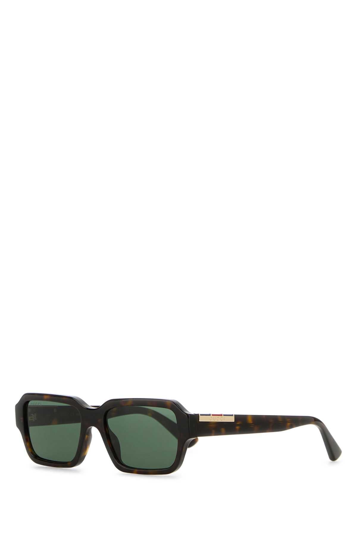 GUCCI Brown Acetate Rectangle Sunglasses for Men