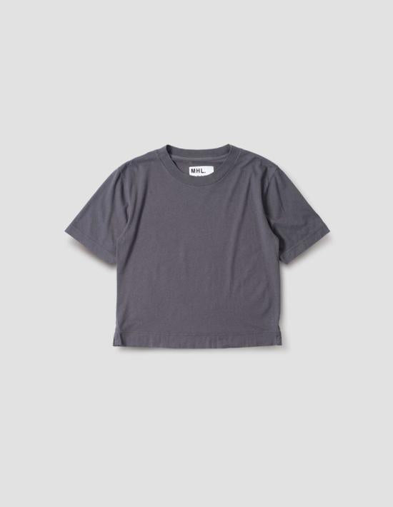 Margaret Howell Slate Blue Short Sleeve T-Shirt WHSP0537 S26EDR