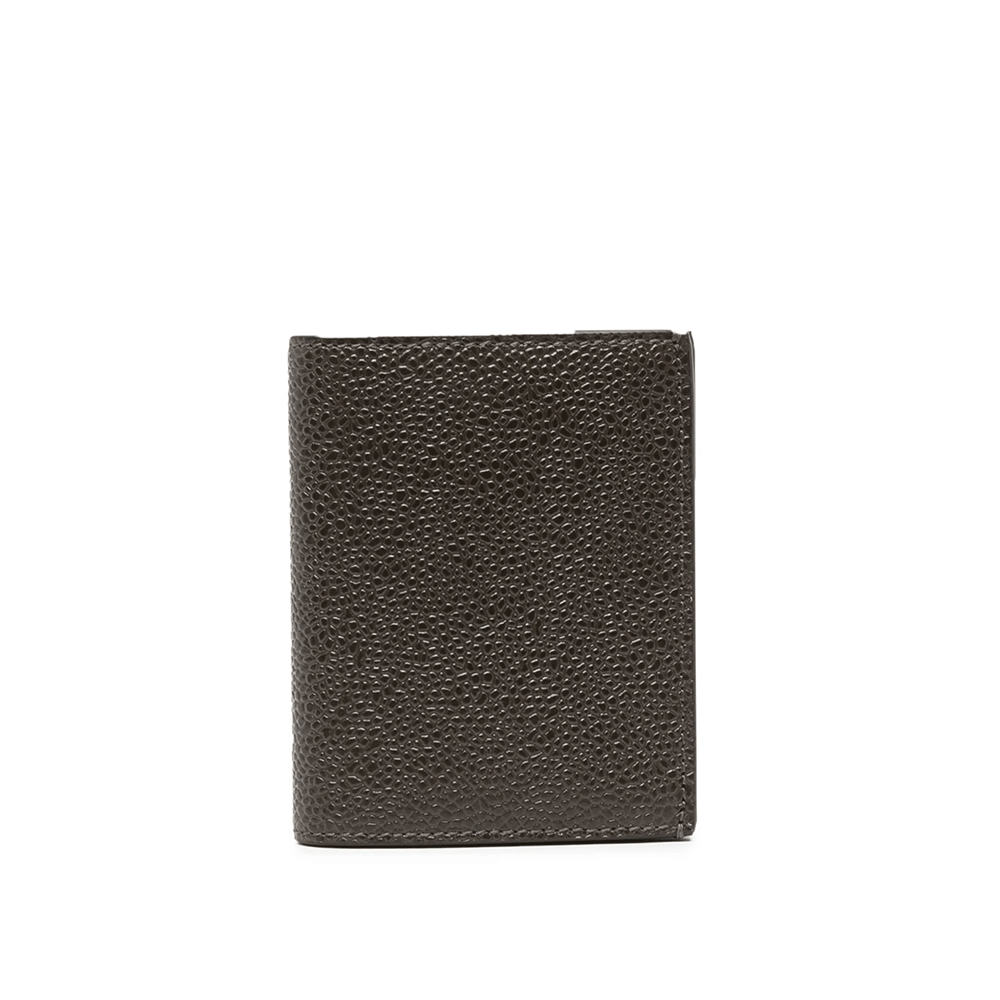 THOM BROWNE RWB Brown Leather Card Holder