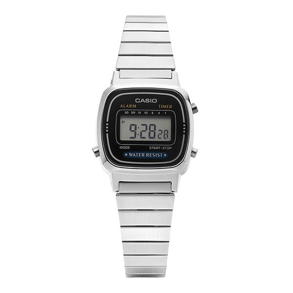 Casio Women’s Digital Square Metal Wrist Watch LA670WD 1DF