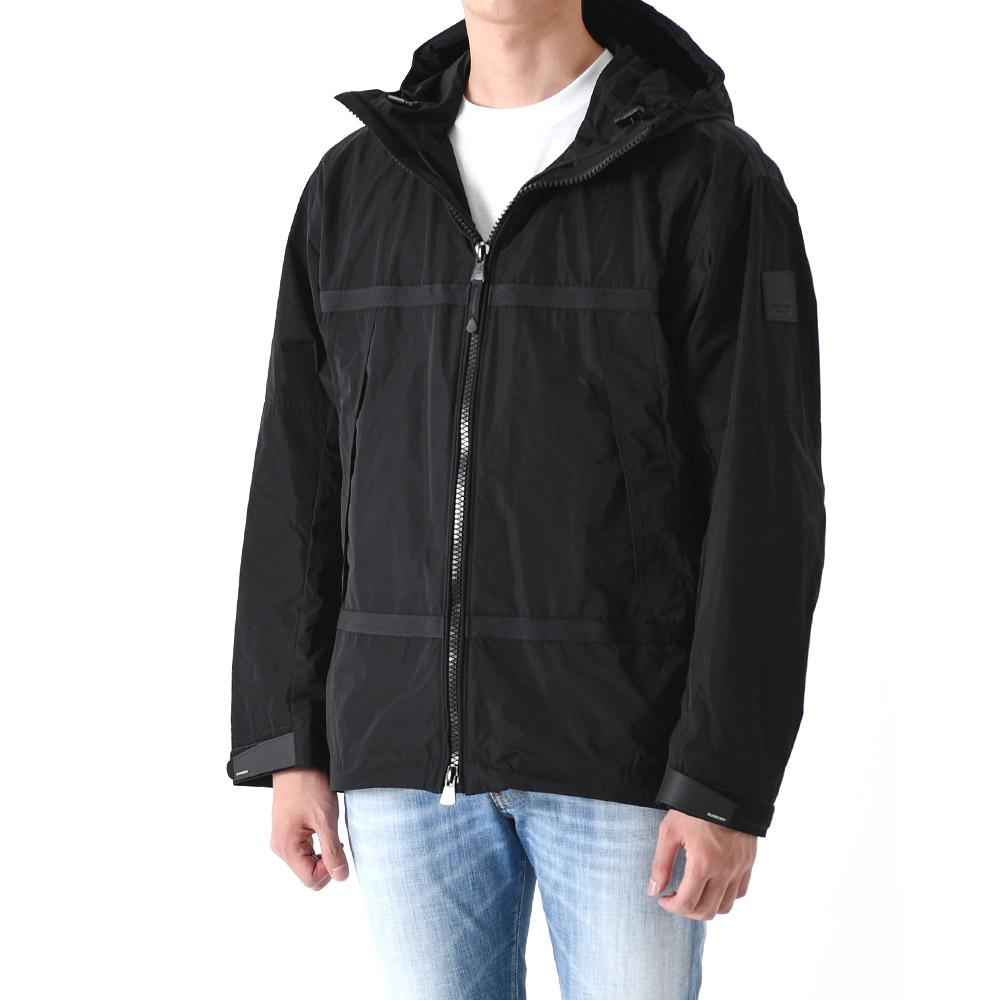 BURBERRY Harding Appliqué Lightweight Hooded Zip Jacket Black