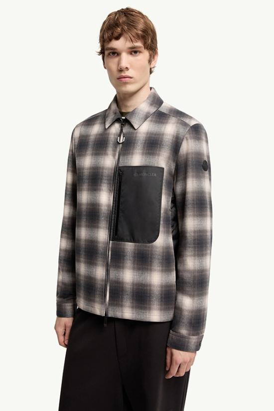Moncler Black White Nylon Puffer Jacket for Men