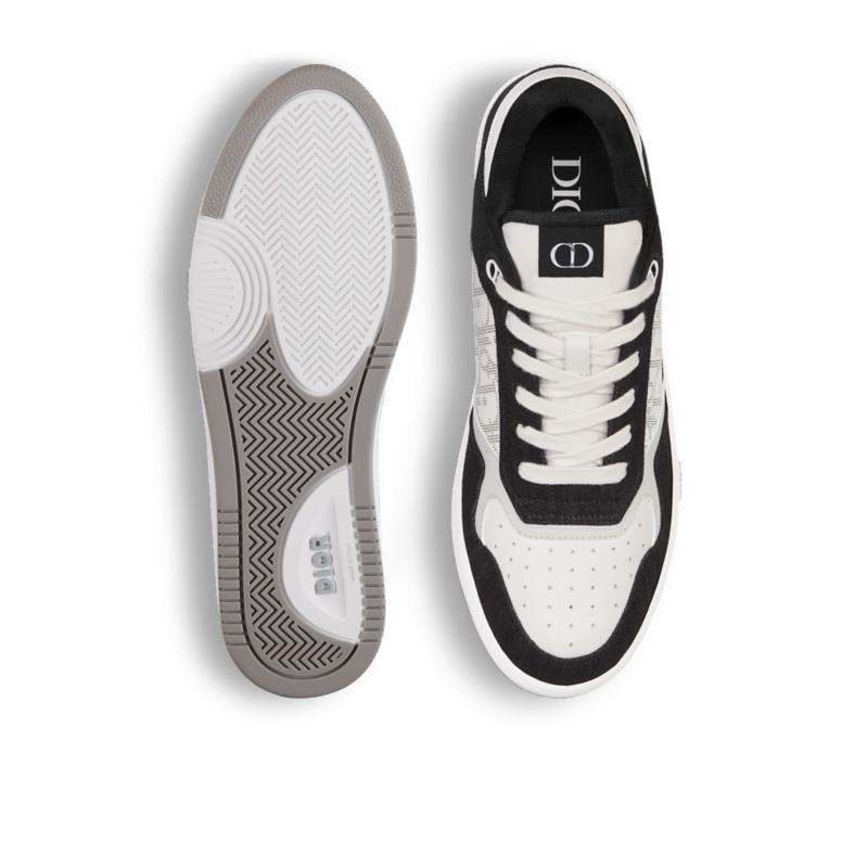 DIOR Gray Leather B27 Uptown Low-Top Sneakers for Men 3SN272ZACH960