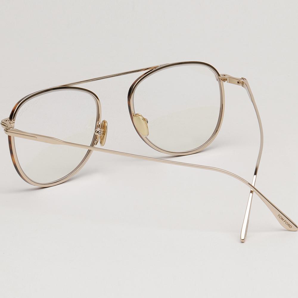 TOM FORD Gold Aviator Blue Light Blocking Eyeglasses Unisex TF5691B 028