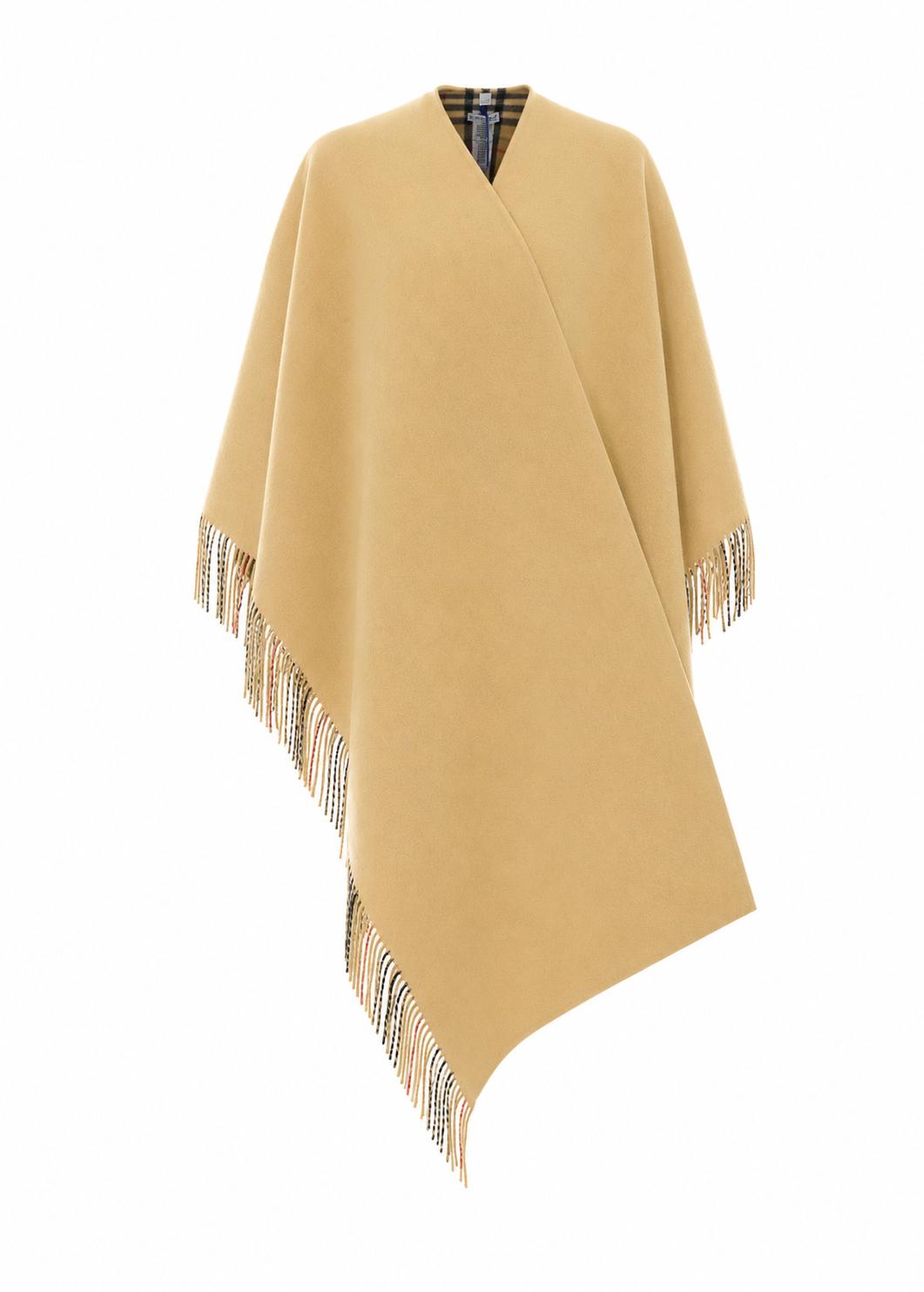 BURBERRY Wool Cashmere Cape Cardigan Black