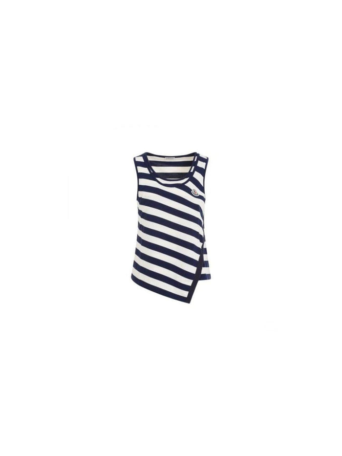Moncler Cotton Stripe Sleeveless T-Shirt