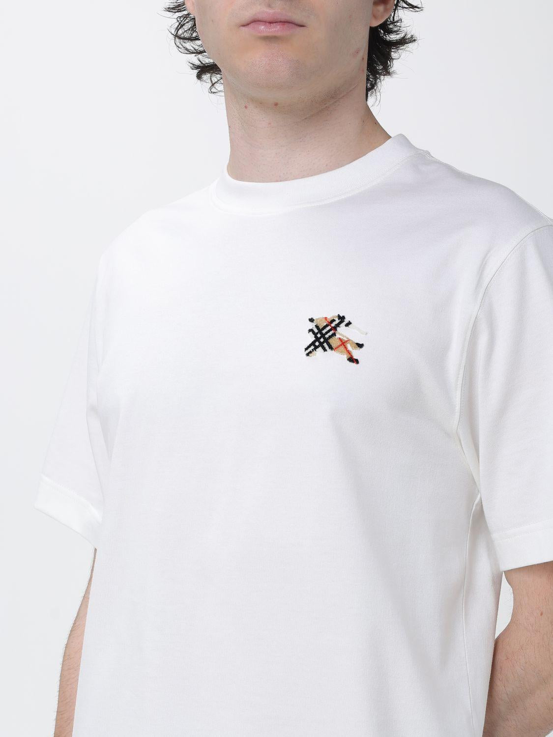 BURBERRY Short Sleeve T-Shirt Men's Cotton Black