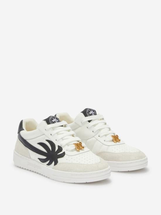 Palm Angels Leather Low-Top Sneakers White Men’s PMIA097F24LEA0020484
