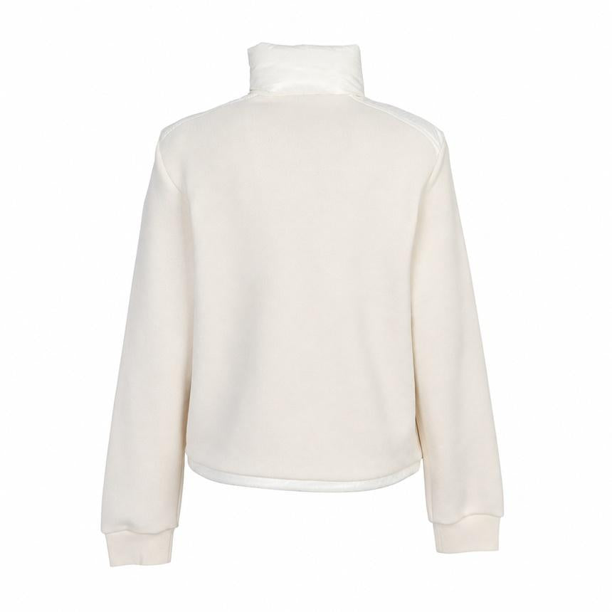 Moncler Women’s Zip-Up Sweatshirt White Cotton Cardigan