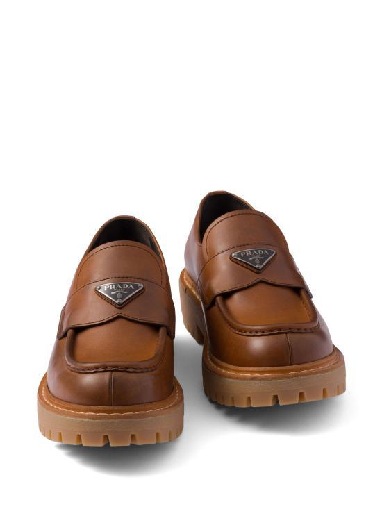 PRADA Black Leather Loafers for Men 2DE151 FG000070 F0046