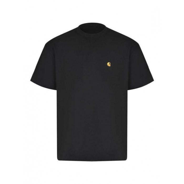 CARHARTT WIP Chase Short Sleeve T-Shirt Black Cotton