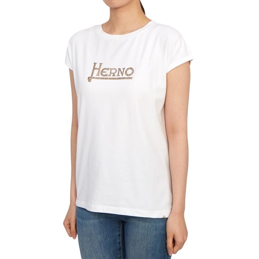 Herno Women’s Short Sleeve T-Shirt Black Cotton Top