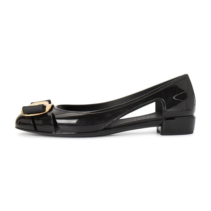 Ferragamo Vara Bow Women’s Jelly Flat Shoes C Width 0785441