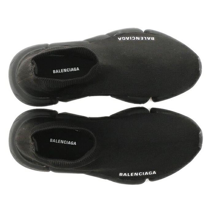 BALENCIAGA Speed 20 Knit Low-Top Sneakers Black/White