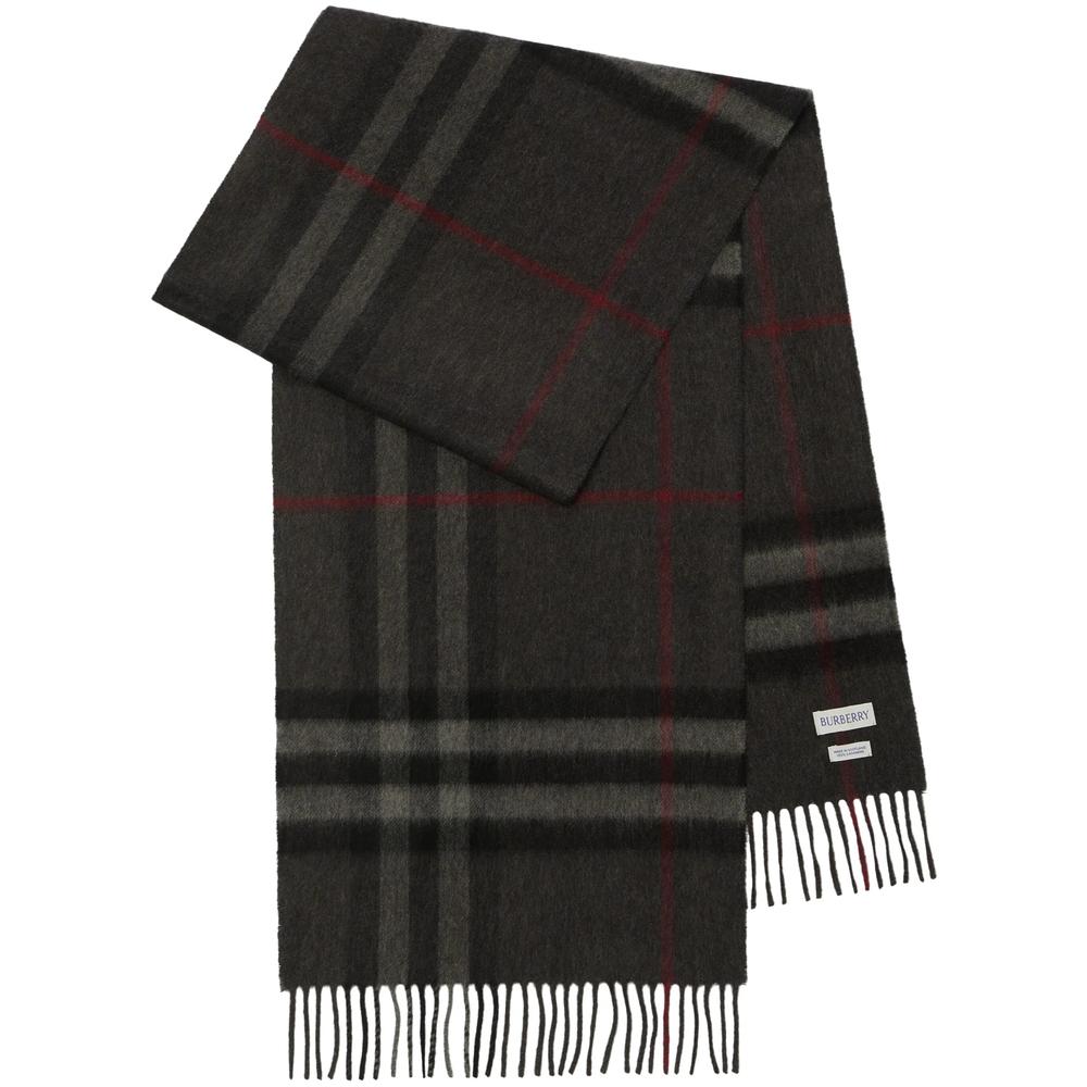 BURBERRY Giant Check Wool Scarf Beige