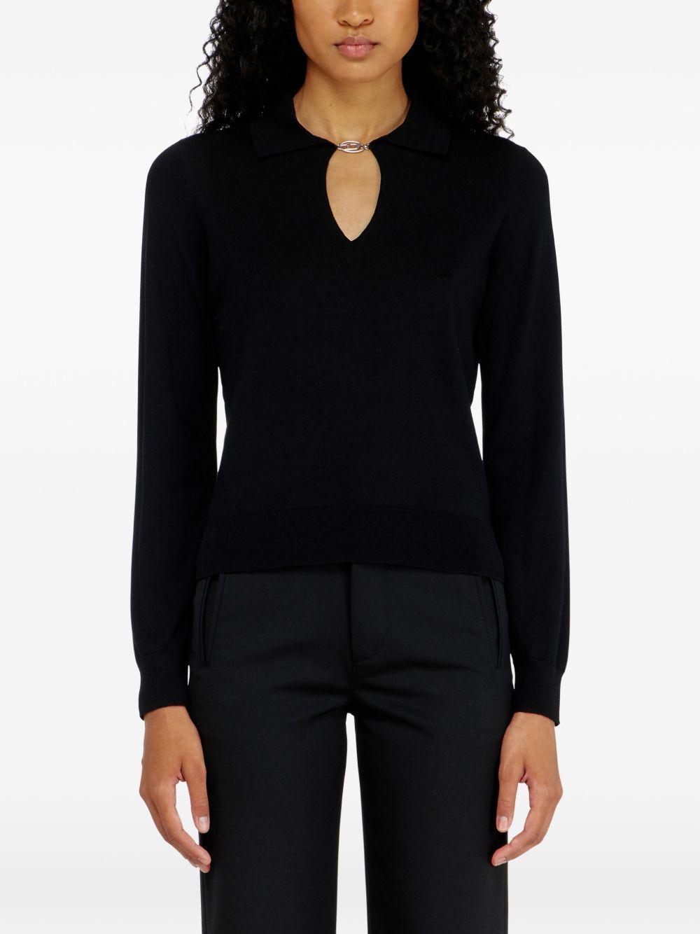 DIESEL Long Sleeve V-Neck Knit Sweater for Women