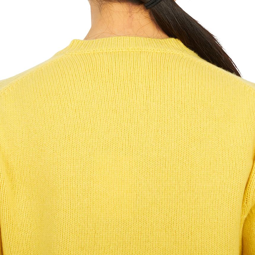 SPORTY&RICH Daffodil Wool Crewneck Knit Sweater for Women
