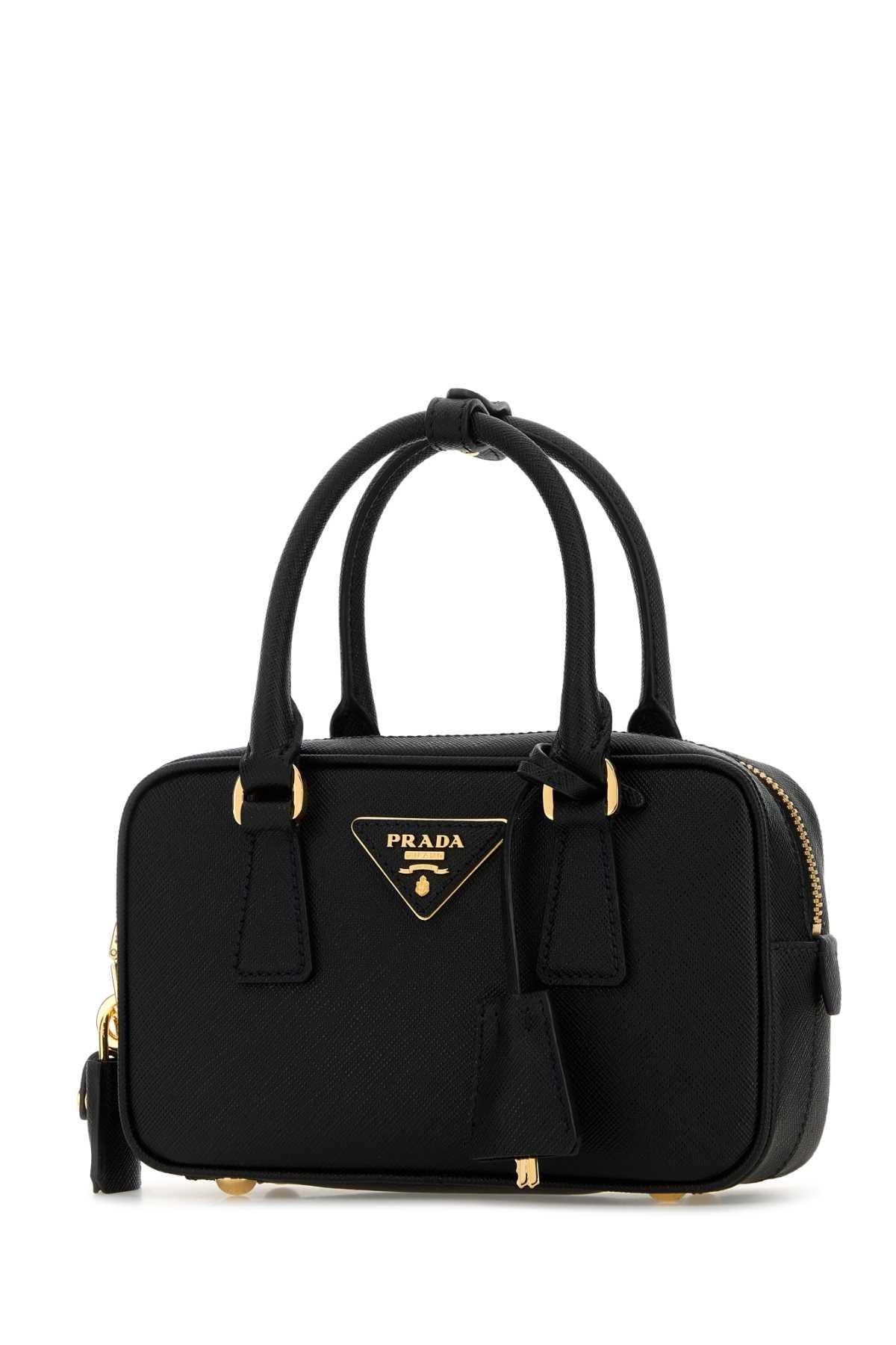 PRADA Black Saffiano Leather Tote Bag