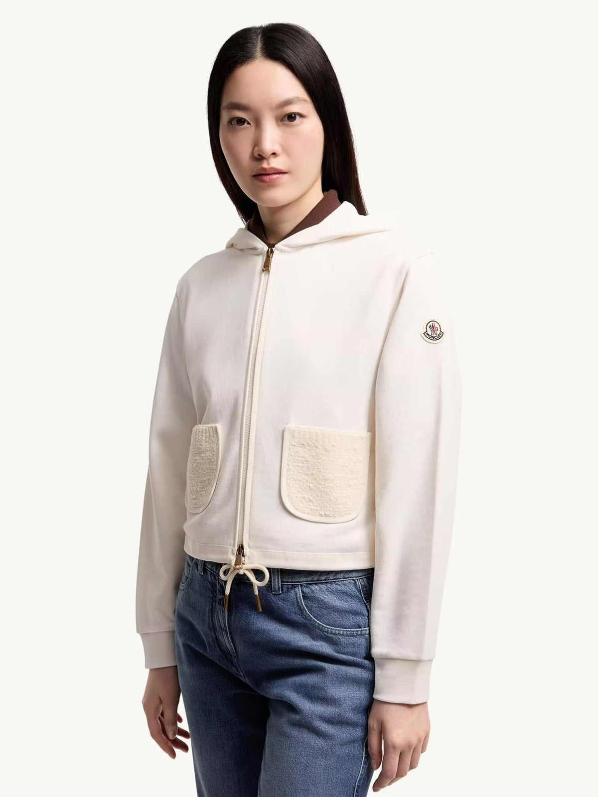 Moncler Navy Cotton Logo Sweatshirt