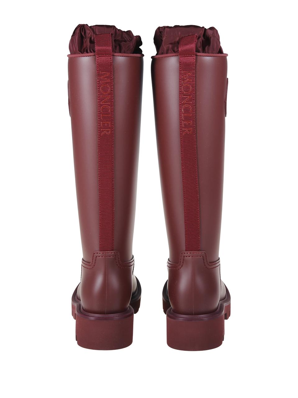 Moncler Black Leather Long Boots