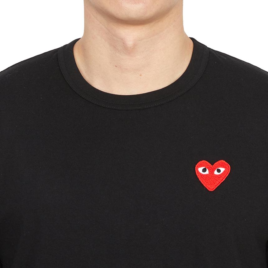 Comme des Garcons Red Heart Patch Unisex Short Sleeve T-Shirt