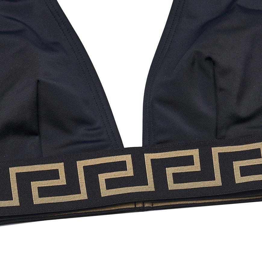 Versace Greca Border Top Swimsuit Black Women’s Swimwear