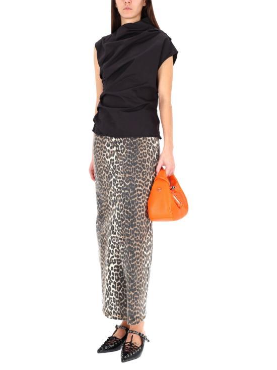 GANNI Black Sleeveless T-Shirt W1113099