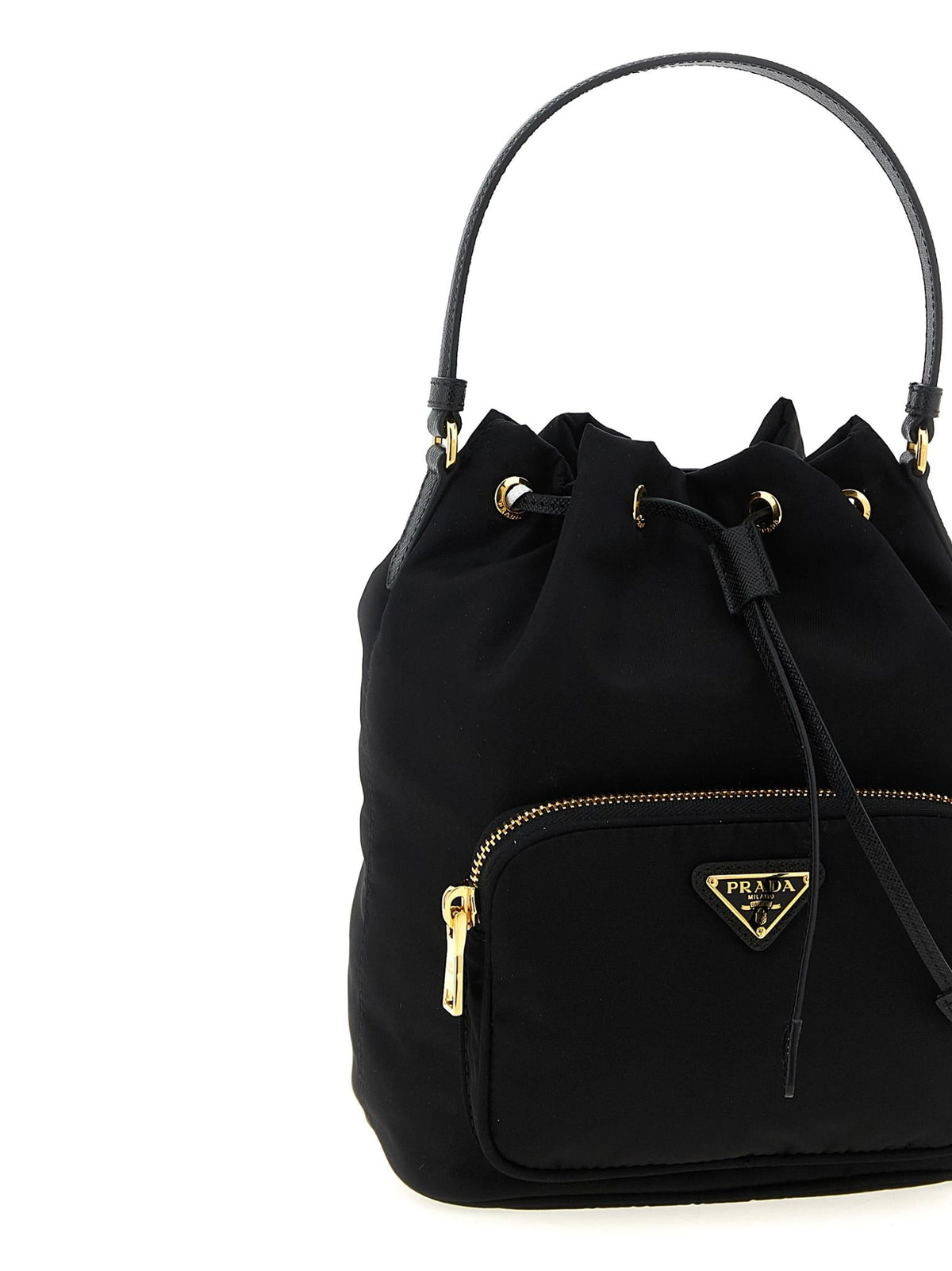 PRADA Black Vela Nylon Crossbody Shoulder Bag