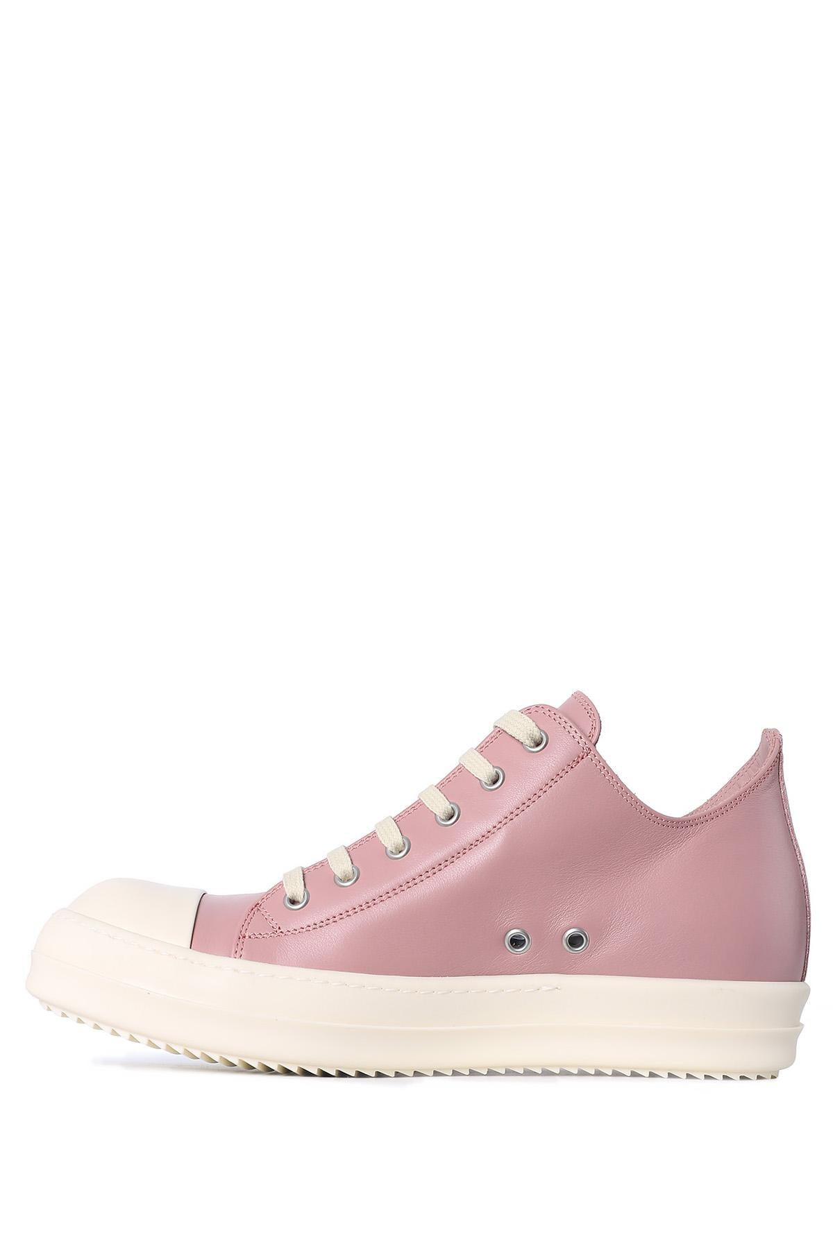 Rick Owens Dusty Pink Milk Low-Top Sneakers RU01D3891 LCO 6311