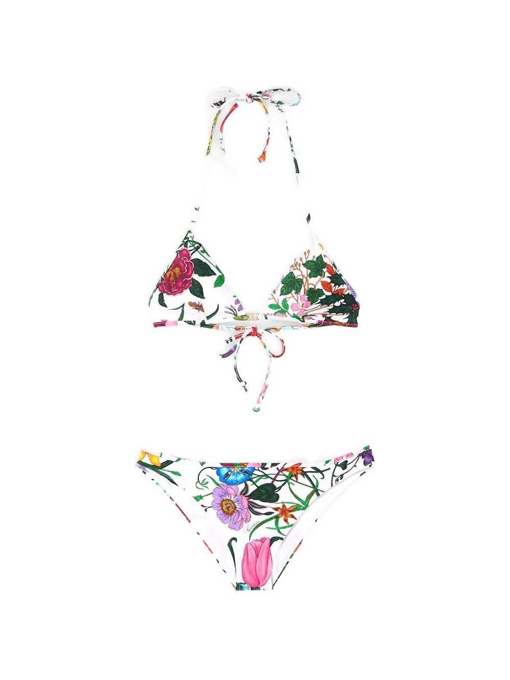 GUCCI Pink Logo Bikini Set Swimwear