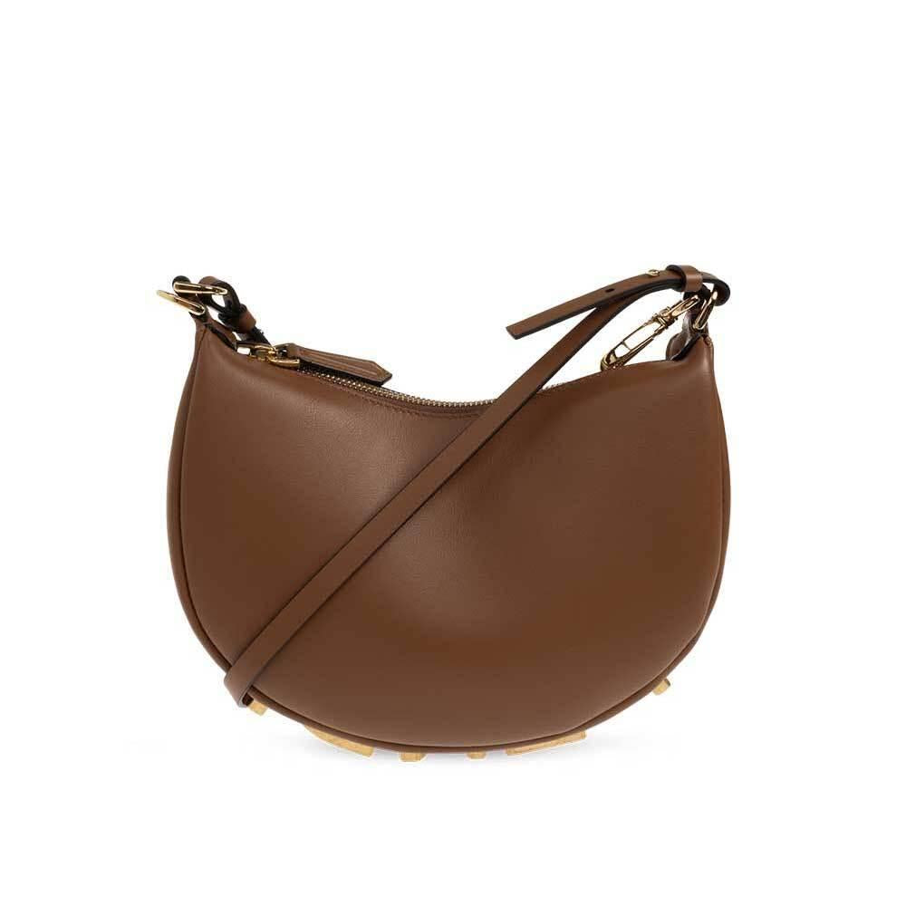 FENDI Fendigraphy Mini Leather Hobo Bag Women’s Shoulder Bag